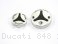 Carbon Inlay Front Brake and Clutch Fluid Tank Cap Set by Ducabike Ducati / 848 / 2008