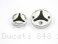 Carbon Inlay Front Brake and Clutch Fluid Tank Cap Set by Ducabike Ducati / 848 / 2009