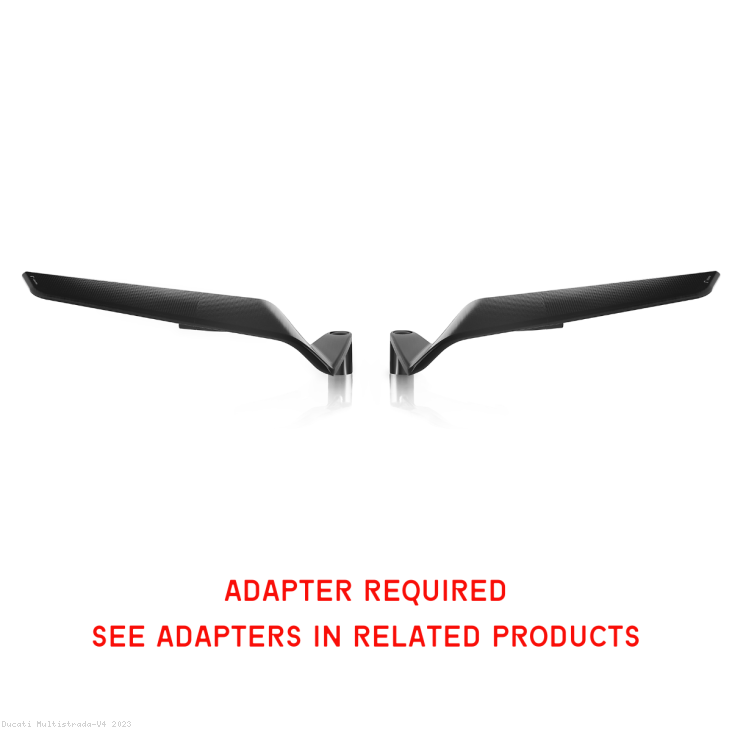 "STEALTH" Naked Mount Winglet Mirror Set by Rizoma Ducati / Multistrada V4 / 2023