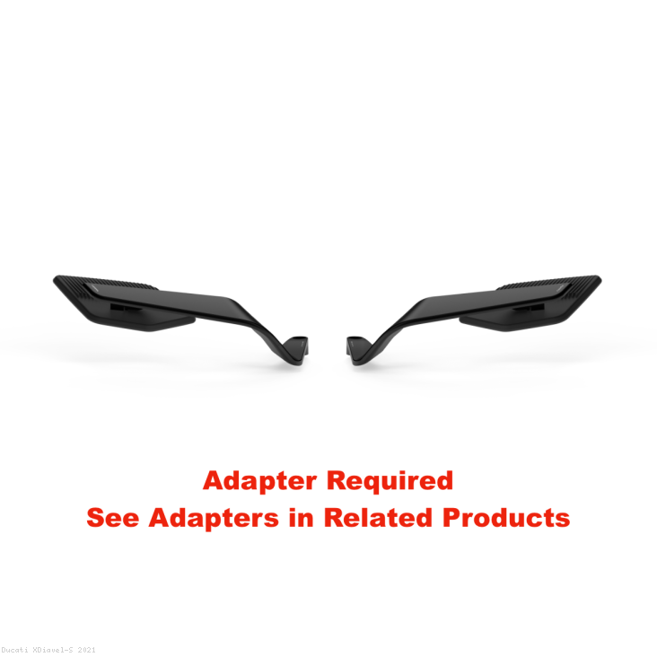 "STEALTH" Naked MAX Winglet Mirror Set by Rizoma Ducati / XDiavel S / 2021