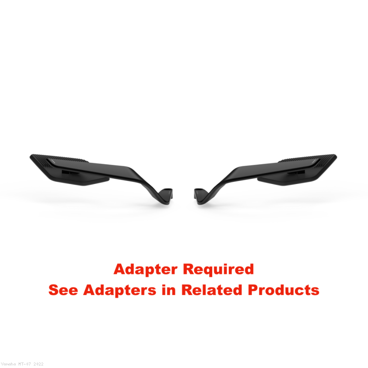 "STEALTH" Naked MAX Winglet Mirror Set by Rizoma Yamaha / MT-07 / 2022