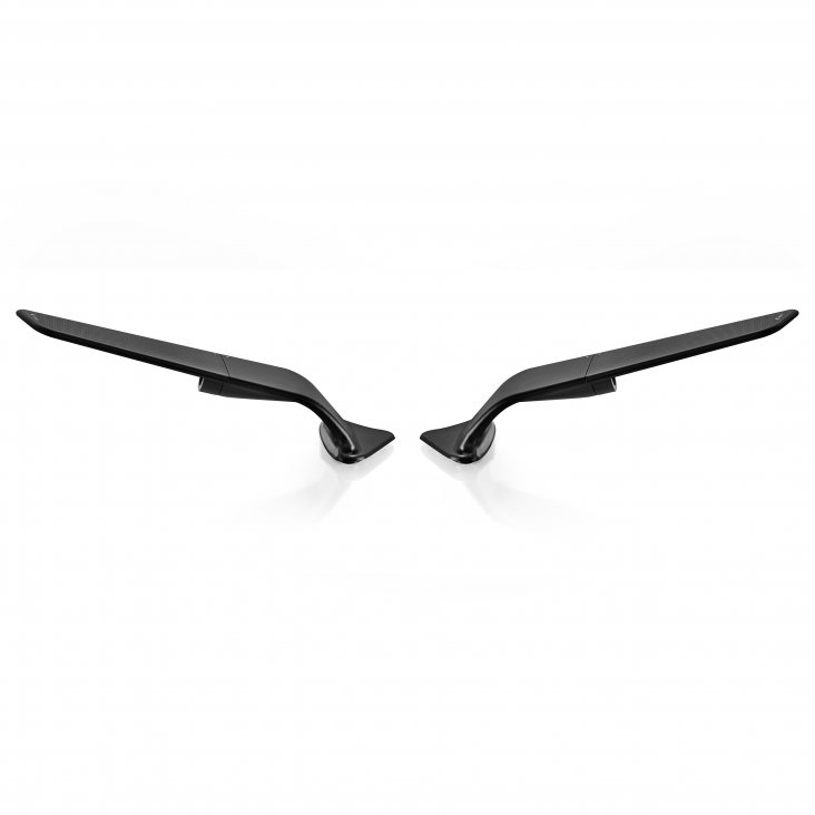 "STEALTH" Sport Mount Style Winglet Mirror Set by Rizoma