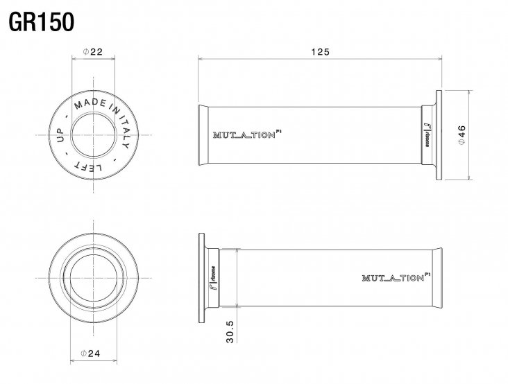 Mutation P1 Grips by Rizoma