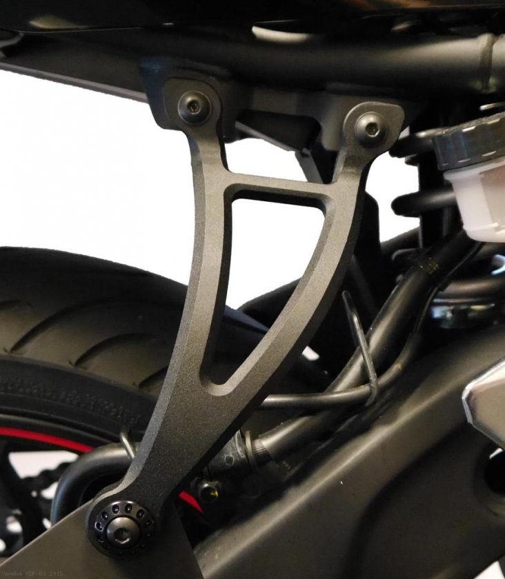 Exhaust Hanger Bracket with Passenger Peg Blockoff by Evotech Performance Yamaha / YZF-R3 / 2015