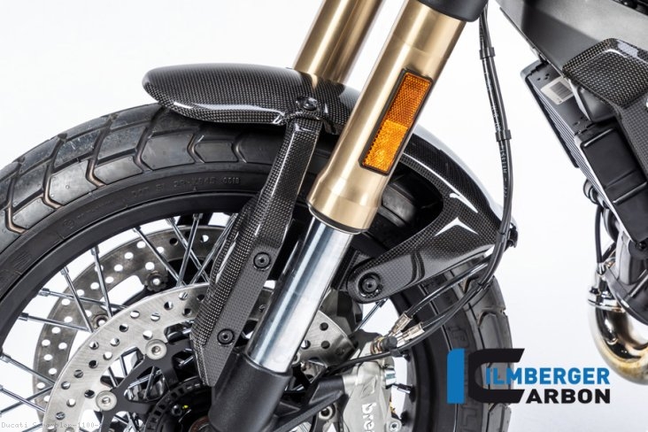 Carbon Fiber Front Fender Side Supports by Ilmberger Carbon Ducati / Scrambler 1100 Special / 2021