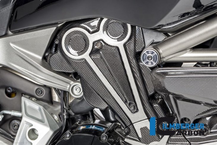 Carbon Fiber Cam Belt Covers with Chrome by Ilmberger Carbon Ducati / XDiavel S / 2022
