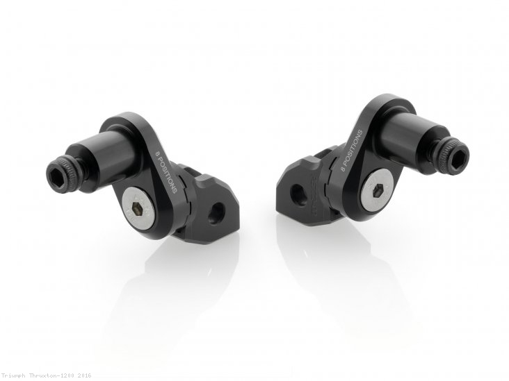 Eccentric Adjustable Footpeg Adapters by Rizoma Triumph / Thruxton 1200 / 2016