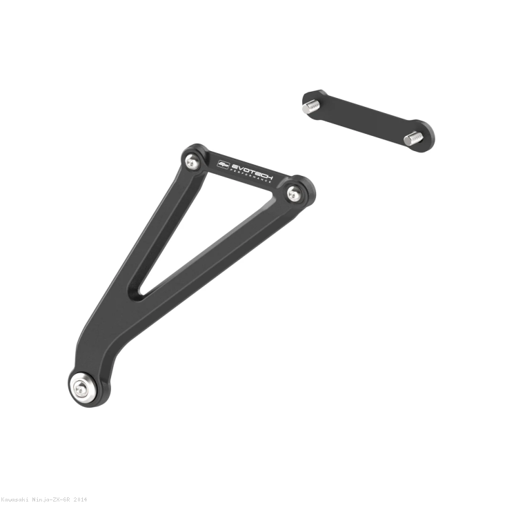 Exhaust Hanger Bracket with Passenger Peg Blockoff by Evotech Performance Kawasaki / Ninja ZX-6R / 2014