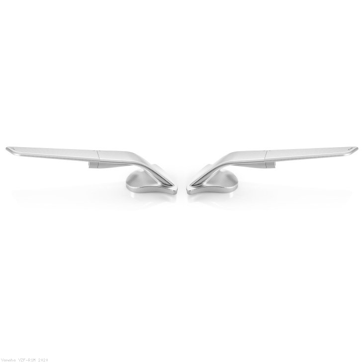 Open Box "STEALTH" Sport Mount Style Winglet Mirror Set by Rizoma Yamaha / YZF-R1M / 2020