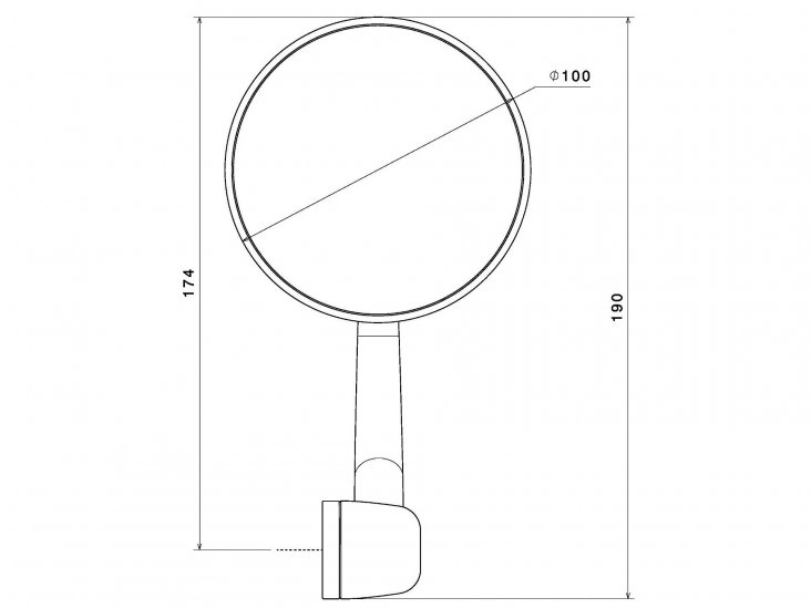 Spirit RS Bar End Mirror by Rizoma