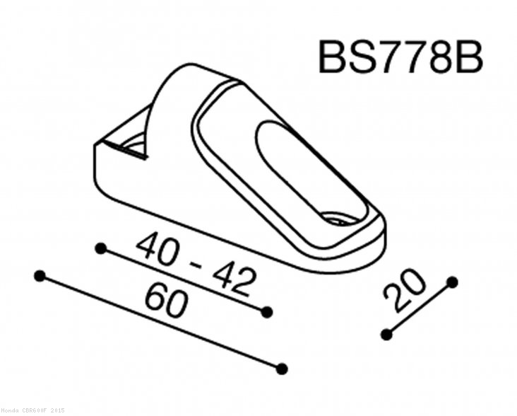 Rizoma Mirror Adapter BS778B Honda / CBR600F / 2015
