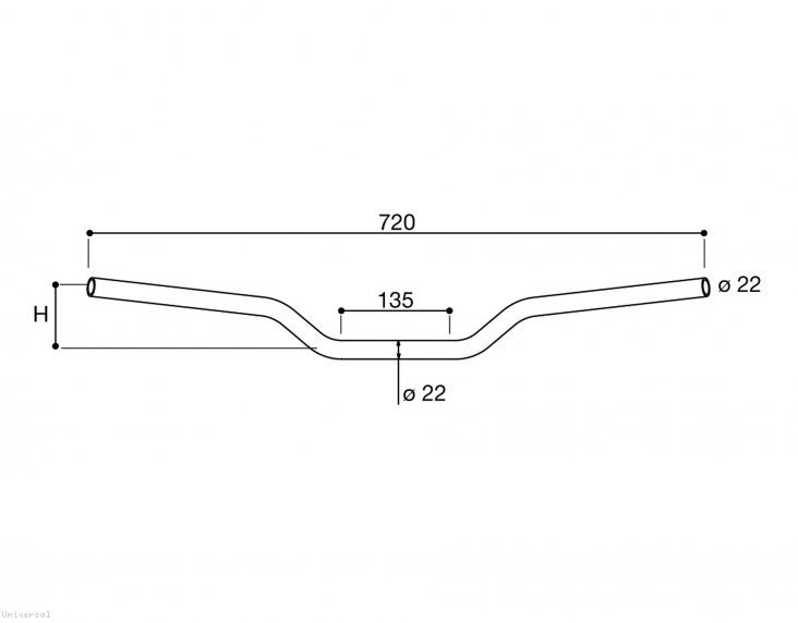 Rizoma Standard Handle Bars 22mm Universal