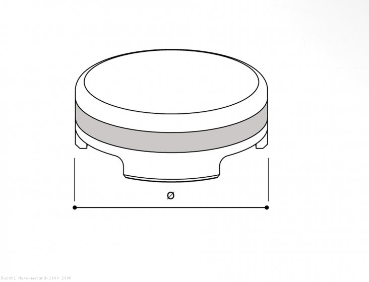Rizoma Front Brake Fluid Tank Cover Ducati / Hypermotard 1100 / 2008