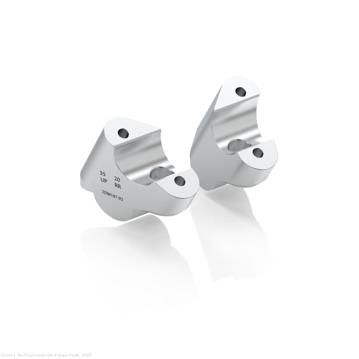 Raised and Swept Back Risers by Rizoma Ducati / Multistrada V4 Pikes Peak / 2025