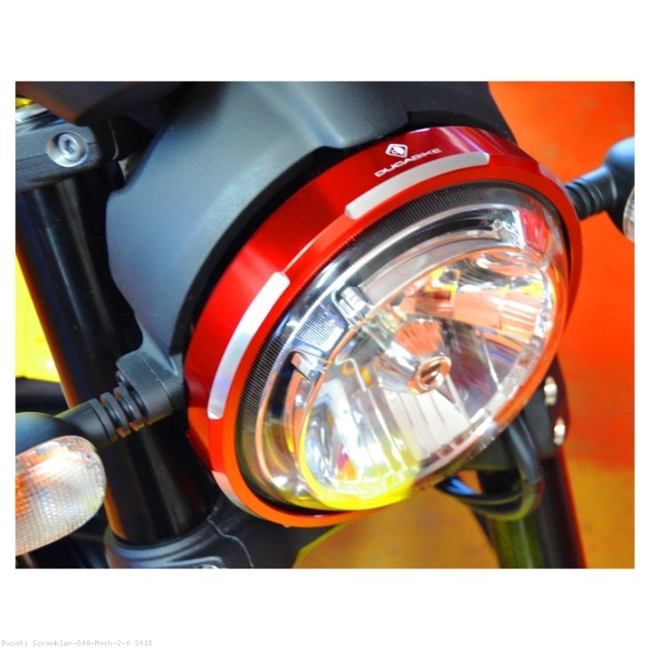 Billet Aluminum Headlight Trim Ring by Ducabike Ducati / Scrambler 800 Mach 2.0 / 2018
