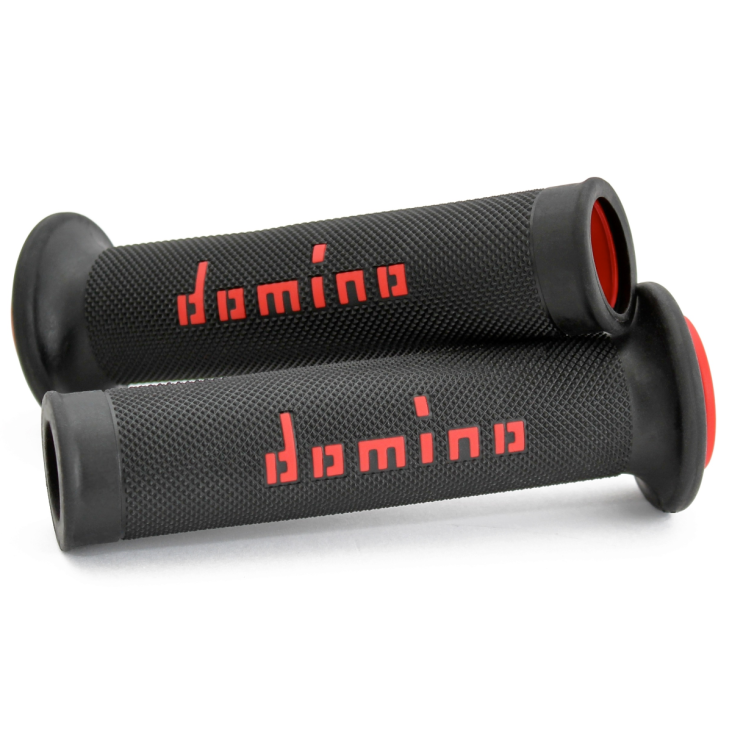 Domino MotoGP Rubber Sportbike Grips A01041C Universal Yamaha R1 R6 R7 R9 BMW Ducati Panigale V2 V4 Streetfighter Aprilia RSV4 Kawsaki ZX-10R ZX-6R Honda CBR1000RR Triumph Street Triple 765 CBR650R 636 MT-09 MT-07