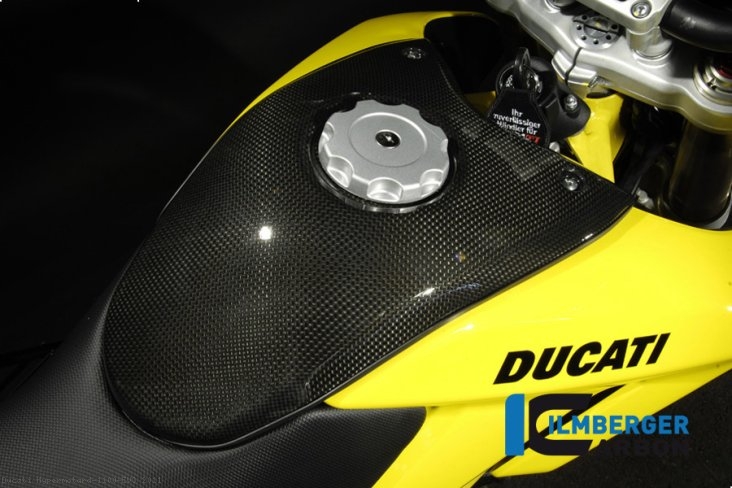 Carbon Fiber Center Tank Cover by Ilmberger Carbon Ducati / Hypermotard 1100 EVO / 2011
