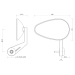 "Reverse Radial" Bar Mount Style Universal Mirror by Rizoma