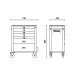 C24IT/7 Mobile roller tool cabinet with seven drawers by Beta Tools