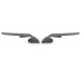 Open Box "STEALTH" Sport Mount Style Winglet Mirror Set by Rizoma