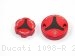 Carbon Inlay Front Brake and Clutch Fluid Tank Cap Set by Ducabike Ducati / 1098 R / 2009