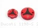 Carbon Inlay Front Brake and Clutch Fluid Tank Cap Set by Ducabike Ducati / 1198 S / 2010