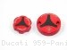 Carbon Inlay Front Brake and Clutch Fluid Tank Cap Set by Ducabike Ducati / 959 Panigale Corse / 2018